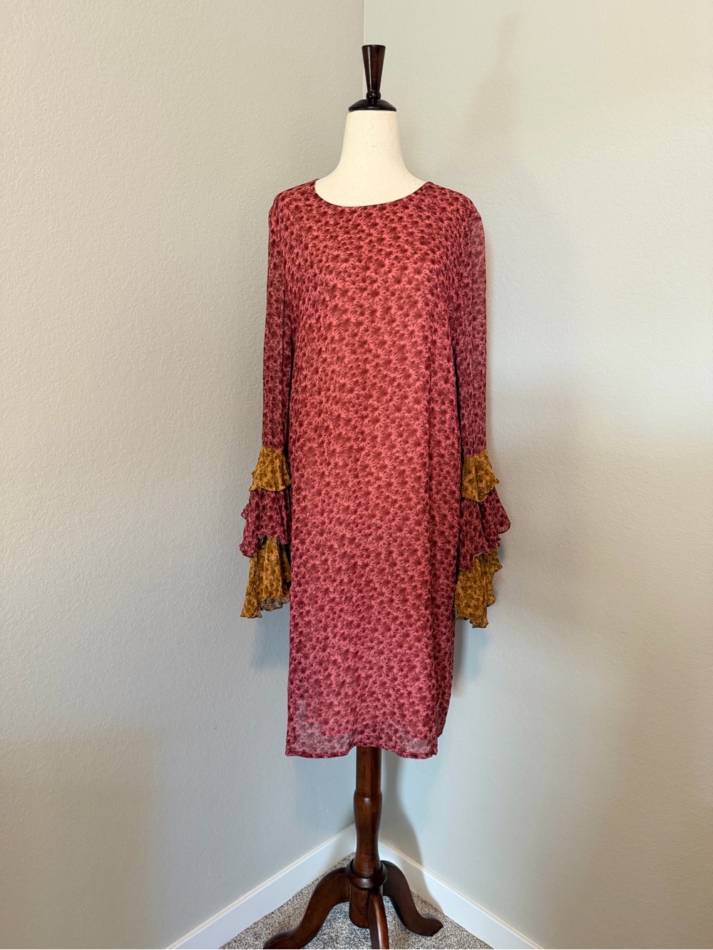 Anthropologie x Varun Bahl "Lanara" Floral Shift Dress - Size M